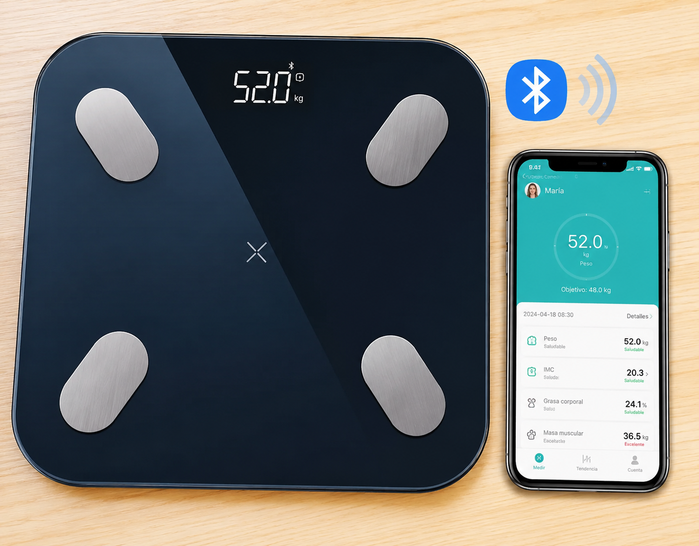 Balanza Digital Inteligente Bluetooth